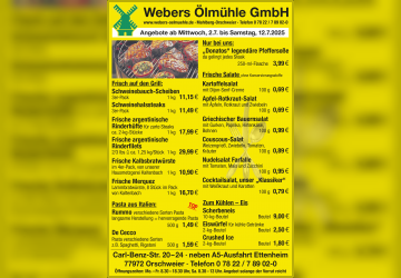 Aktuelles Angebot von Webers Ölmühle GmbH 