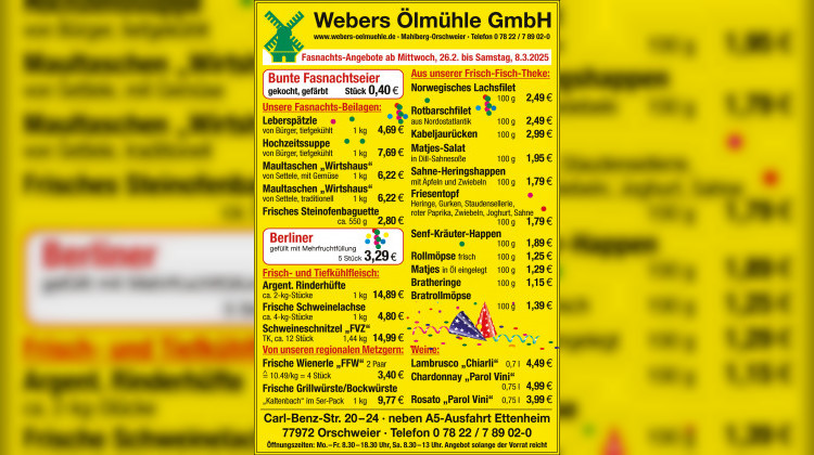 Aktuelles Angebot von Webers Ölmühle GmbH 